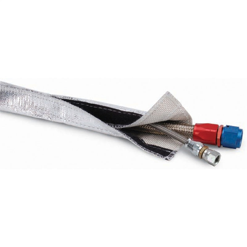 DEI Heat Shroud 1in I.D. x 3ft - Aluminized Sleeve - Hook and Loop Edge