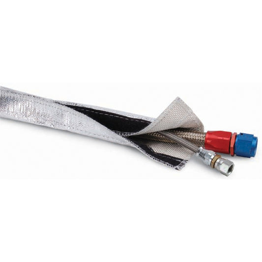 DEI Heat Shroud 1in I.D. x 3ft - Aluminized Sleeve - Hook and Loop Edge