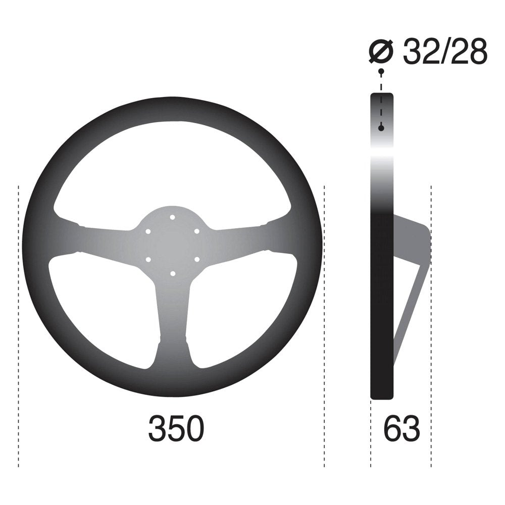 Sparco R345 Racing Steering Wheel - 350mm Suede