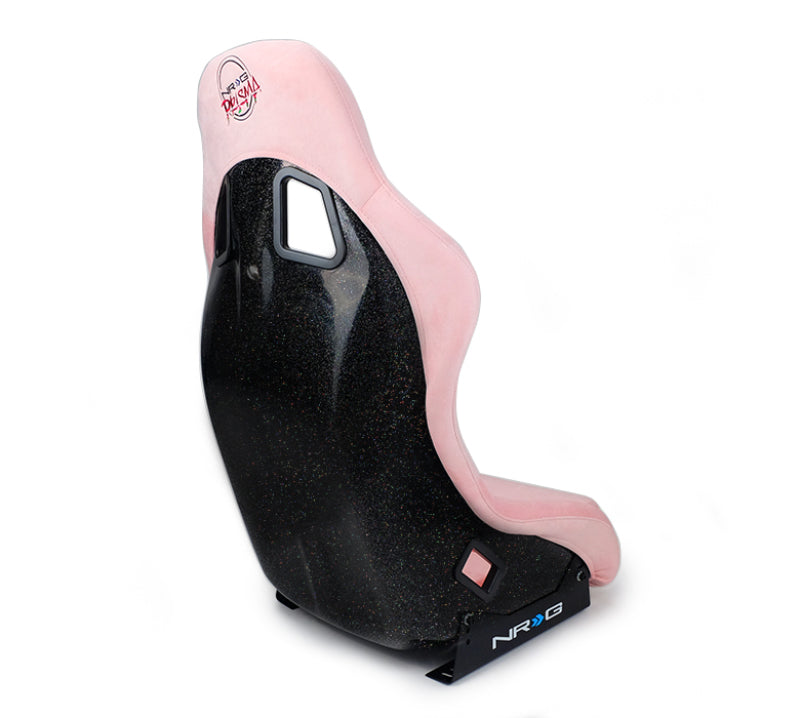 NRG FRP Bucket Seat Prisma Edition Pink Alcantara - Medium & Large