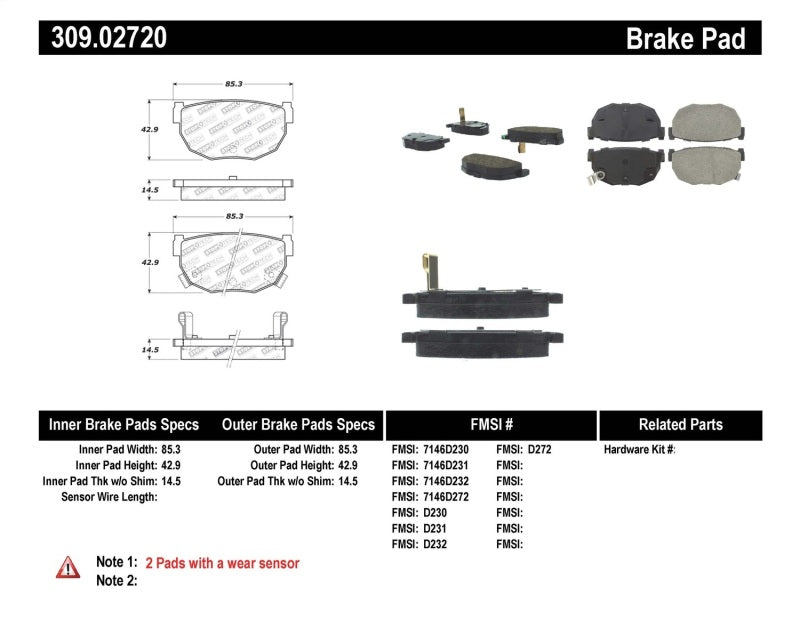 StopTech Performance 89-98 240SX Brake Pads - Rear