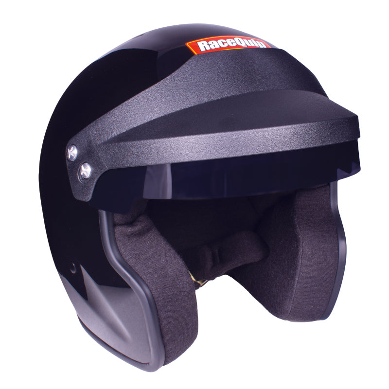 Racequip OF20 Open Face Helmet - M - Gloss Black