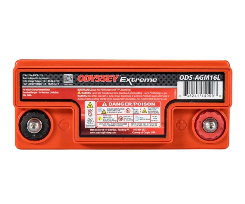 Odyssey Battery Powersport Extreme ODS-AGM16L (PC680)