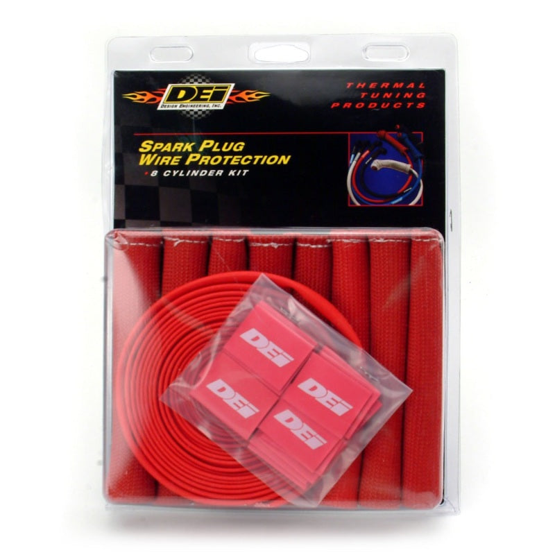 DEI Protect-A-Boot Spark Plug Wire Protector Kit - 8 Cylinder - Red