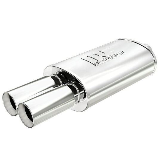 MagnaFlow Street Exhaust Muffler Chrome SS - 14X5X8 - 2.25 inlet / 3 Tip