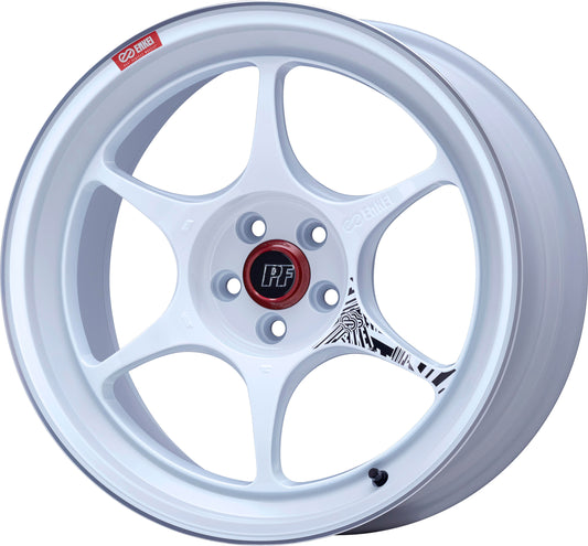 Enkei PF06 17x9.5 +22 5x114.3 - White Machined Wheel