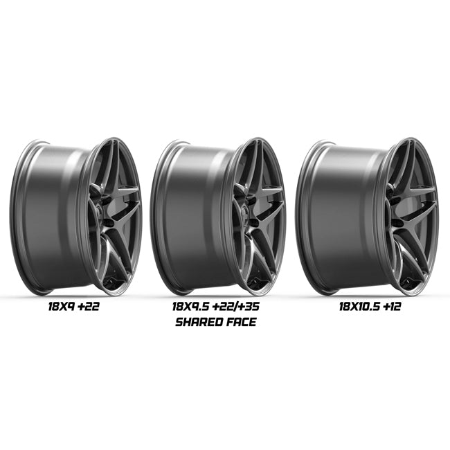 Kansei K15H Astro 18x9in / 5x114.3 BP / 22mm Offset / 73.1mm Bore - Hyper Silver Wheel