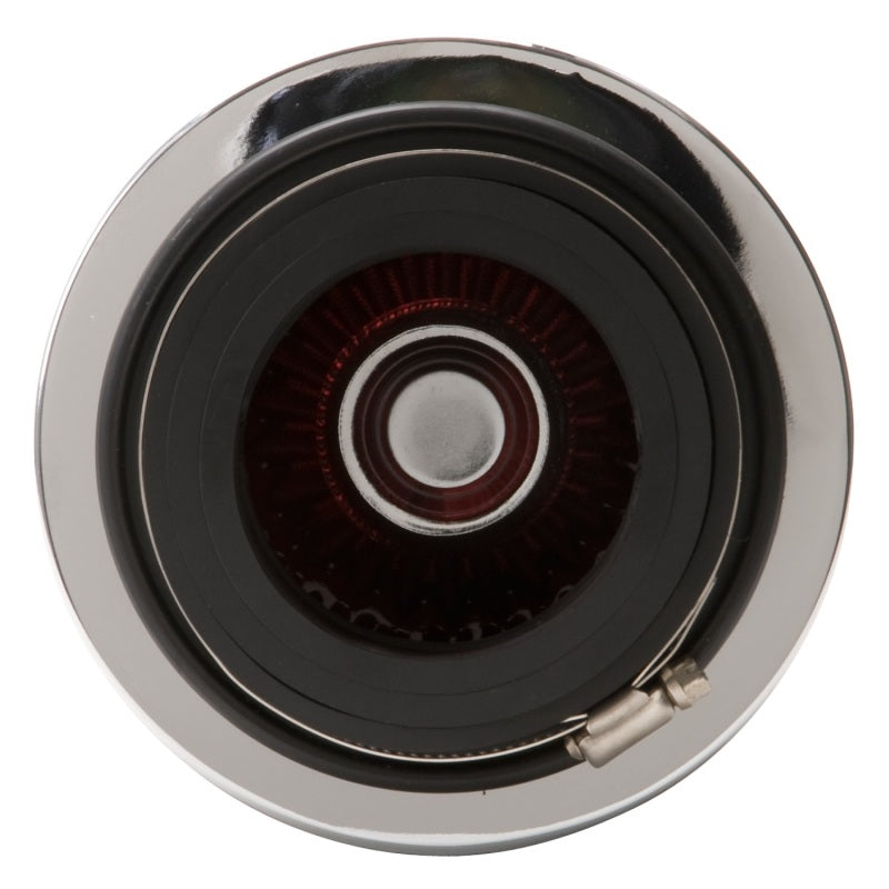 Edelbrock Air Filter - up to 500hp - Pro-Flo Series Conical 10In Tall Red/Chrome