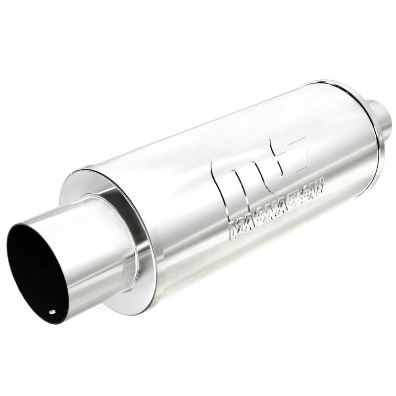 MagnaFlow Street Exhaust Muffler Chrome SS - 14X6X6 - 2.25 in let / 4 Tip