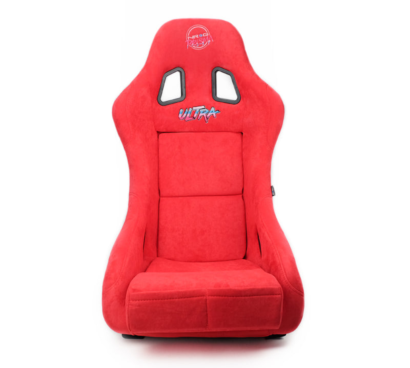 NRG FRP Bucket Seat ULTRA Edition Red Alcantara - Medium & Large