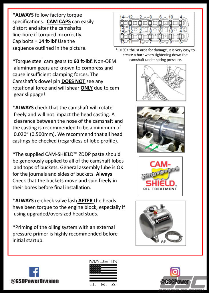 GSC Power Division S3 Camshafts 294/294 Billet - 2JZ GTE