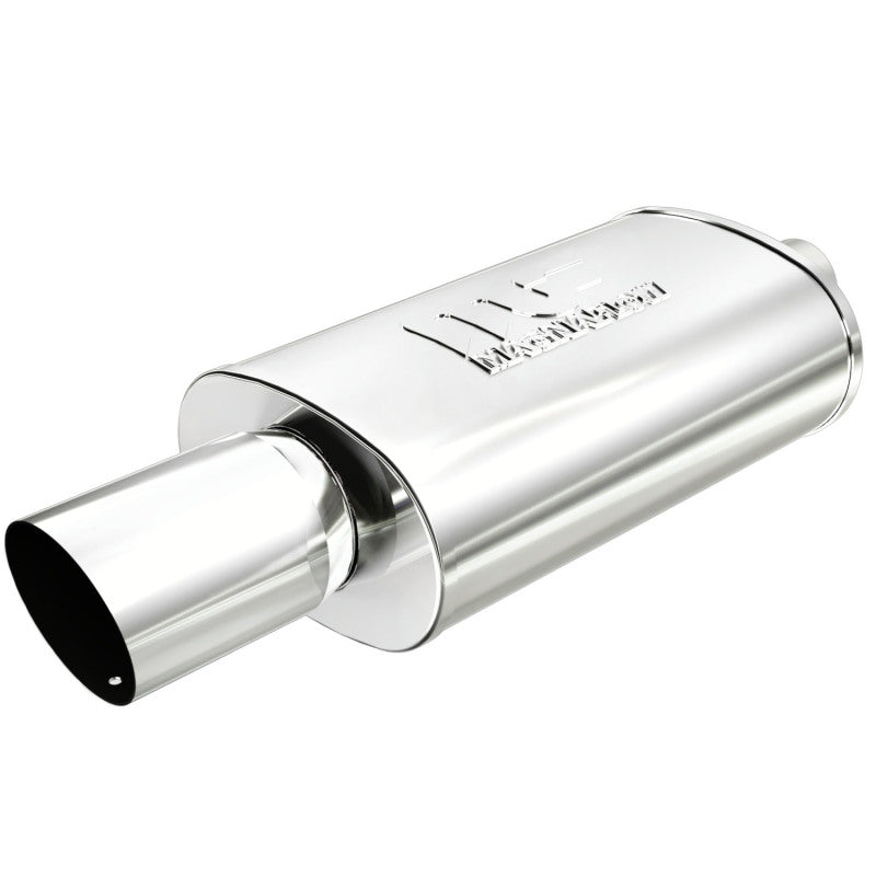 MagnaFlow Street Exhaust Muffler Chrome SS - 14X5X8 - 2.25 inlet / 4 Tip