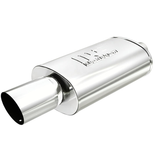 MagnaFlow Street Exhaust Muffler Chrome SS - 14X5X8 - 2.25 inlet / 4 Tip