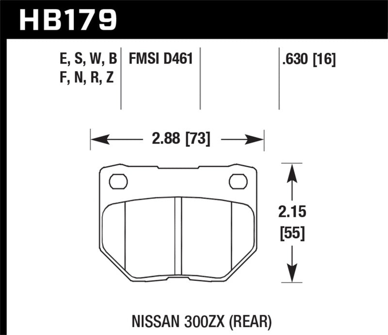 Hawk Performance Ceramic Street Brake Pads - 300zx Calipers in 240sx - Rear