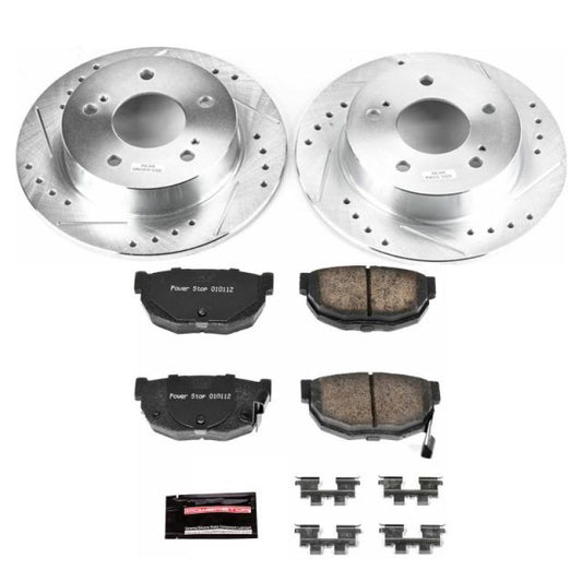 Power Stop 94-98 240SX Z23 Evolution Sport Drilled & Slotted Brake Kit - Rear 5 Lug