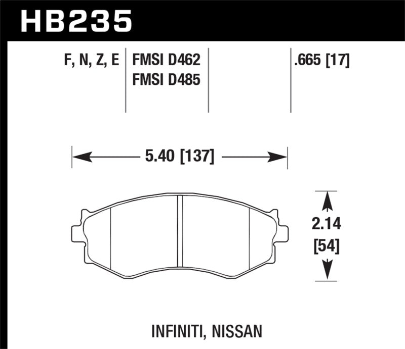 Hawk Performance Street HP+ Brake Pads - 89-98 Nissan 240sx - Front