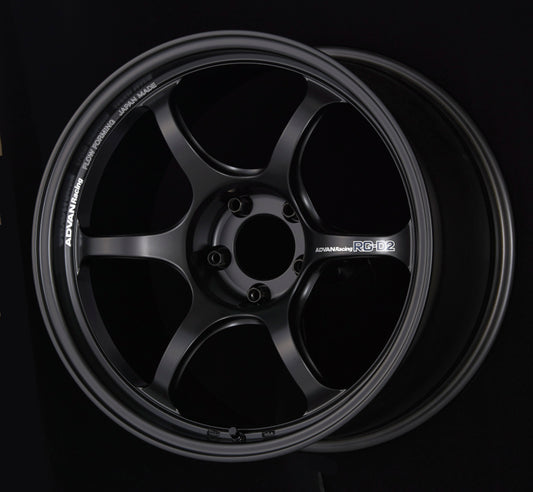 Advan RG-D2 18x9.5 +35 5x114.3 Semi Gloss Black Wheel