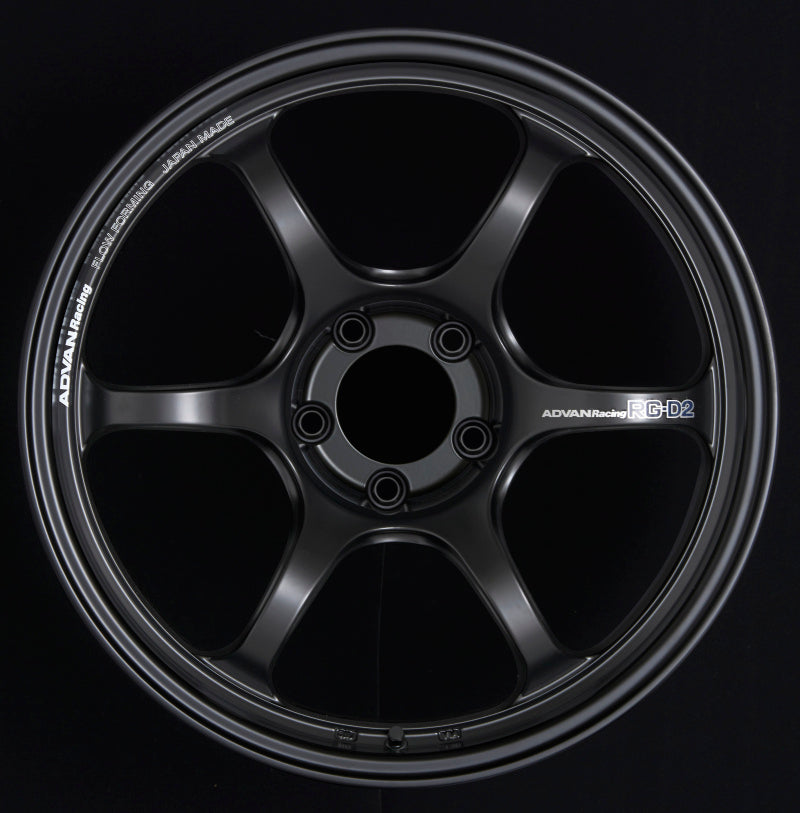 Advan RG-D2 18x9.5 +35 5x114.3 Semi Gloss Black Wheel