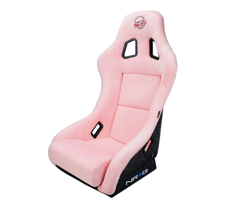 NRG FRP Bucket Seat Prisma Edition Pink Alcantara - Medium & Large
