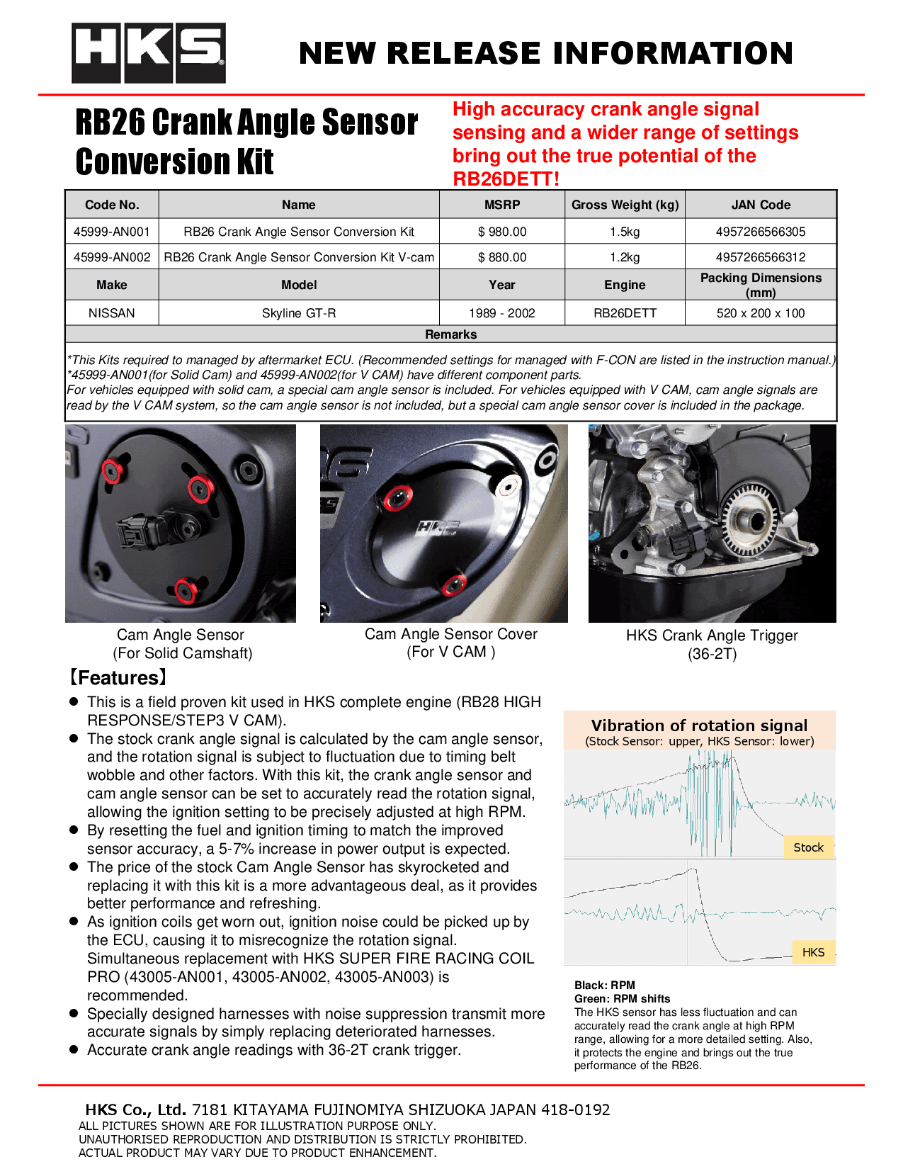 HKS RB26 Crank Angle Sensor Conversion Kit