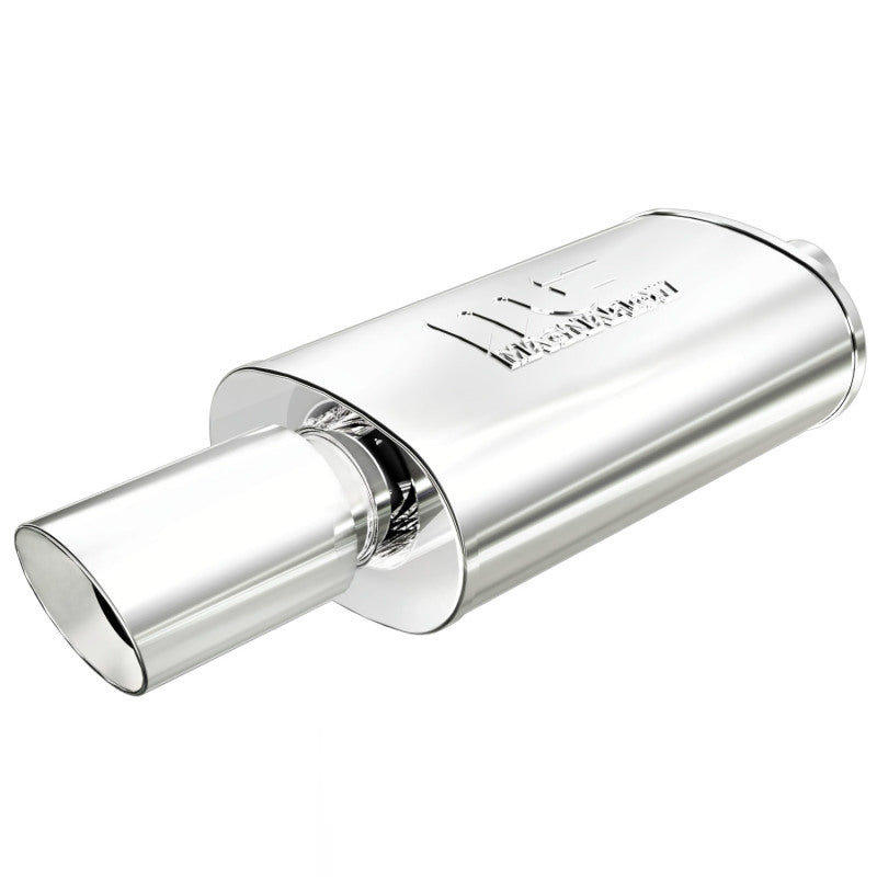 MagnaFlow Street Exhaust Muffler Chrome SS - 14X5X8 - 2.25 inlet / 4 Tip