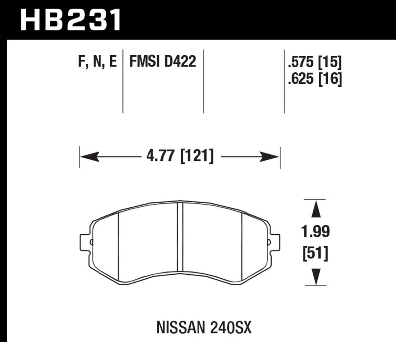 Hawk Performance Race Blue 9012 Brake Pads - S13 240sx (non-ABS) / S14 240sx - Front