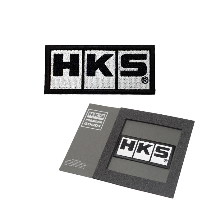 HKS Logo Patch - WHITE