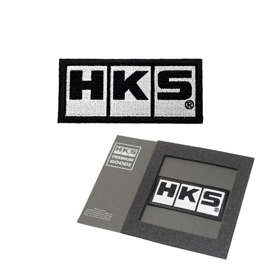 HKS Logo Patch - WHITE