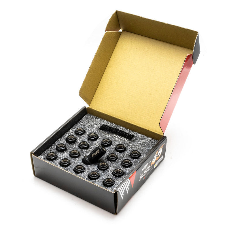 Wheel Mate Muteki TR45 Open End Lug Nuts - Black Chrome - 12x1.25 - 45mm