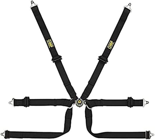OMP Safety Harness Tecnica Prototype FIA Seat Belt Pull Up - 2in Black