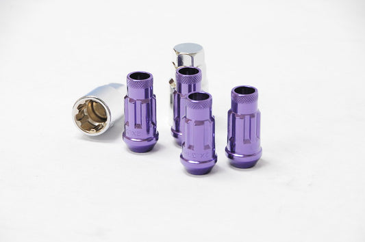 Wheel Mate Muteki SR48 Open End Locking Lug Nut Set of 4 - Purple 12x1.25 48mm