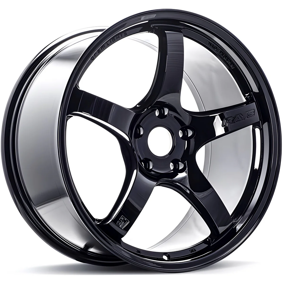 Gram Lights 57CR 18x8.5 +37 - 5x114.3 Glossy Black Wheel