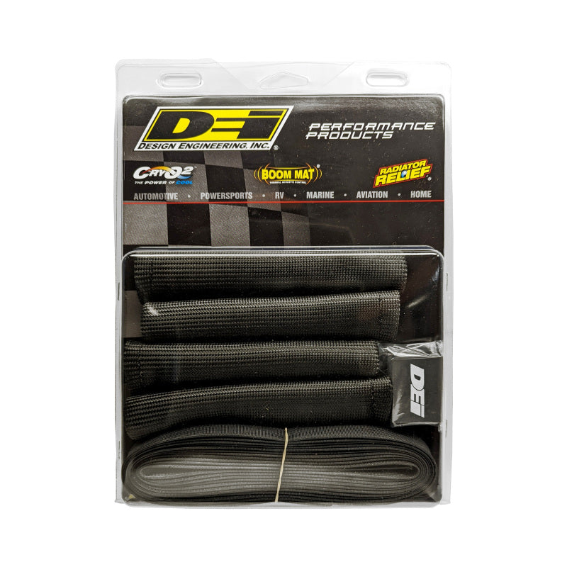 DEI Protect-A-Boot Spark Plug Wire Protector Kit - 4 Cylinder Kit - Black