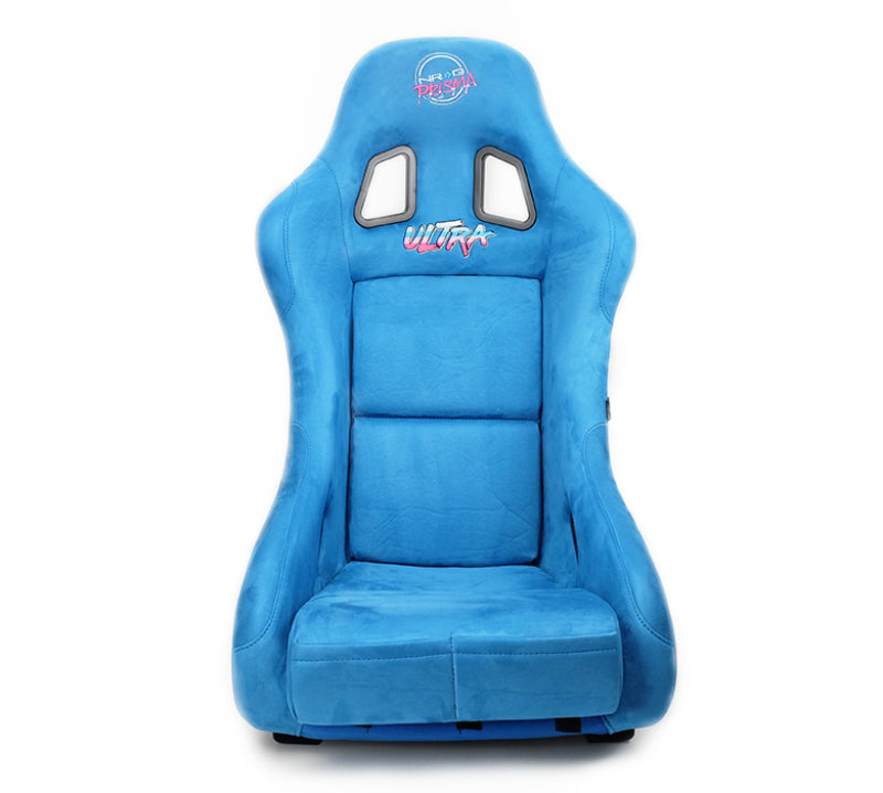 NRG FRP Bucket Seat ULTRA Edition - Blue Alcantara/Gold Glitter - Medium