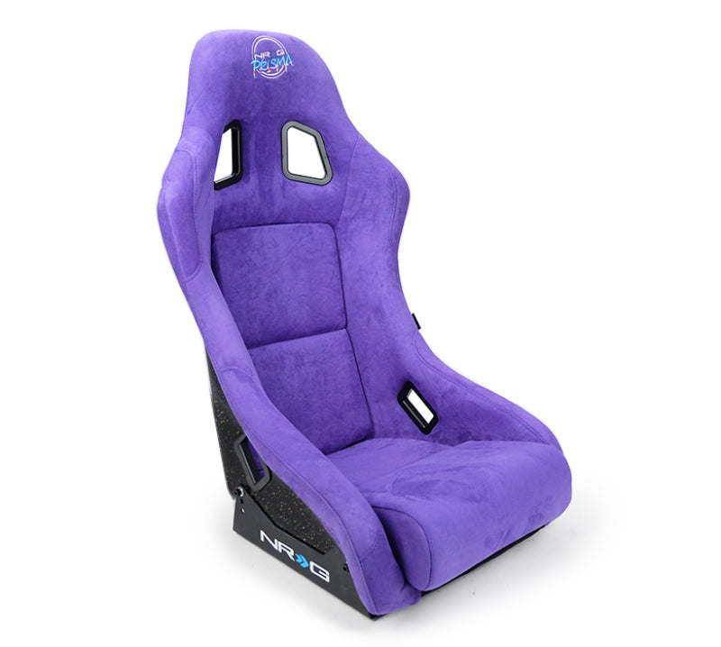 NRG FRP Bucket Seat PRISMA Edition Purple Alcantara - Medium & Large