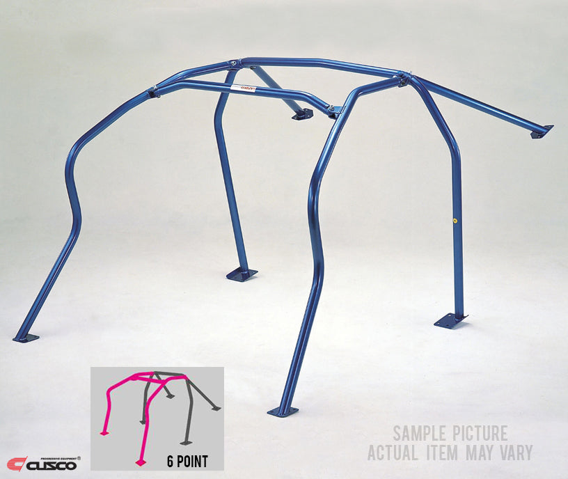 Cusco D1 Roll Cage 6pt Chromoly Blue - 240sx S14 Non-Sunroof