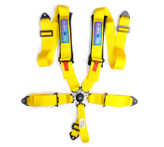 NRG SFI 5 point 3in. Seat Belt Harness - CamLock - Yellow
