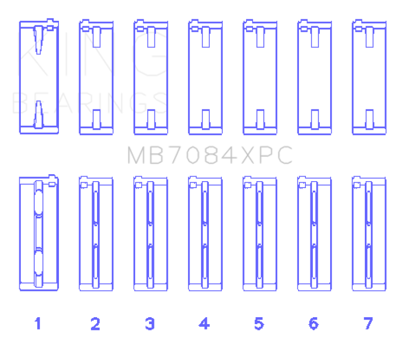 King 1JZ GTE / 2JZ GE / 2JZ GTE (Size STDX) pMaxKote Performance Main Bearing Set