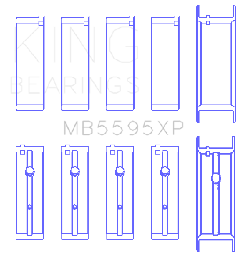 King Nissan KA24DE (Size 0.50 Oversized) Performance Main Bearing Set