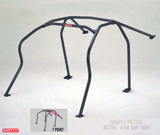 Cusco Safety21 Roll Cage 7pt Steel Black - 240sx S13 Coupe Non-Sunroof