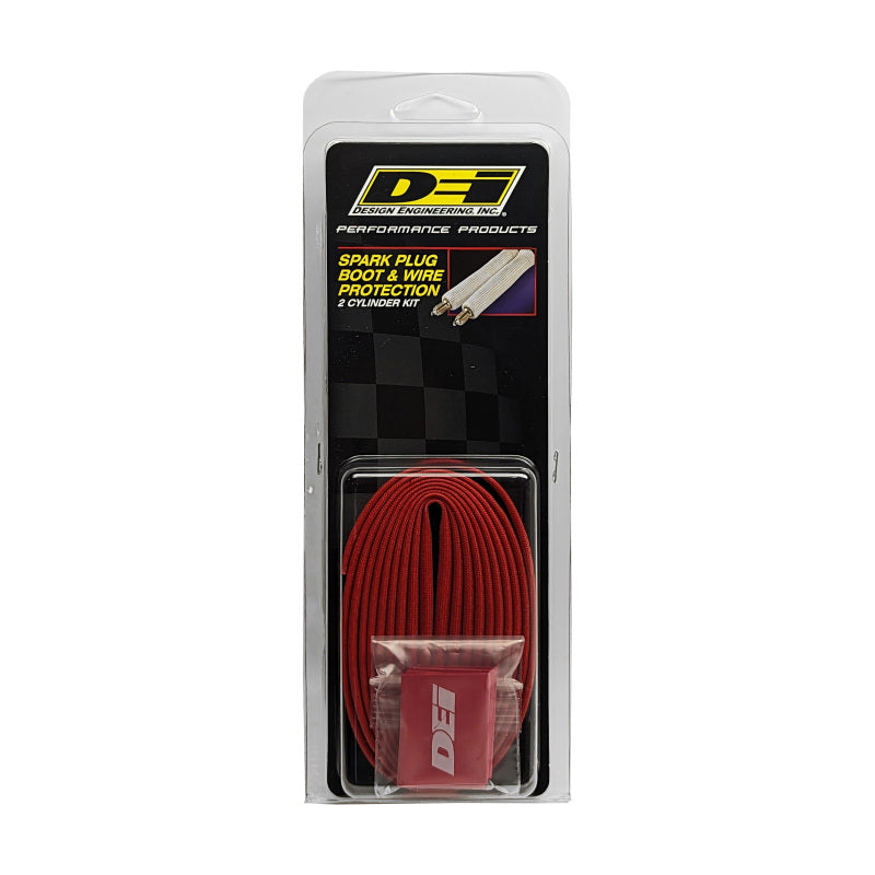 DEI Protect-A-Wire Spark Plug Wire Protector Kit - 2 Pack - Red