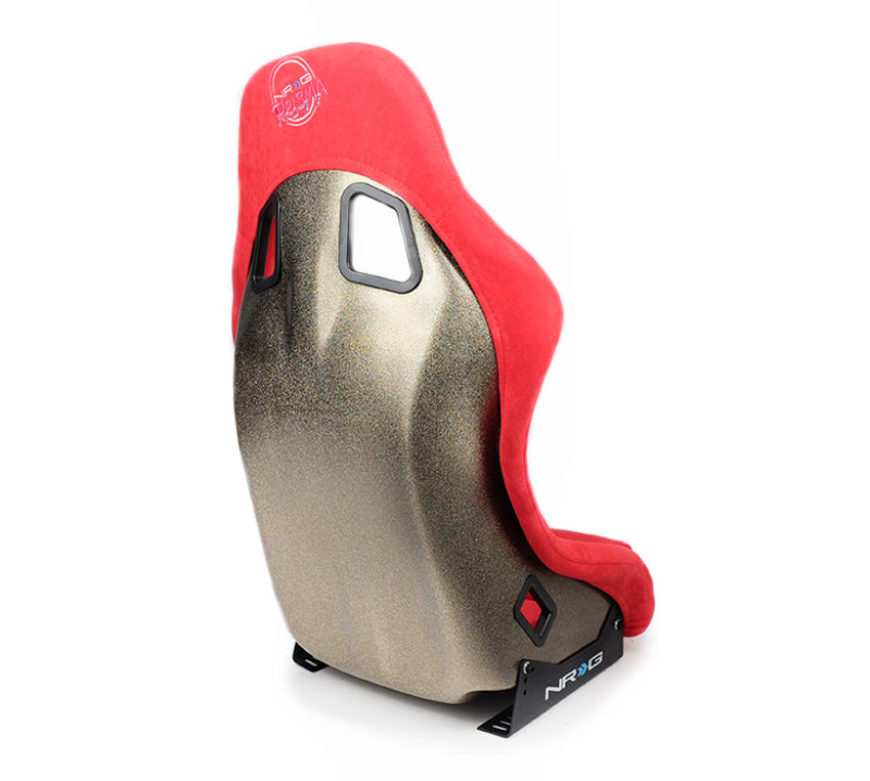NRG FRP Bucket Seat ULTRA Edition Red Alcantara - Medium & Large