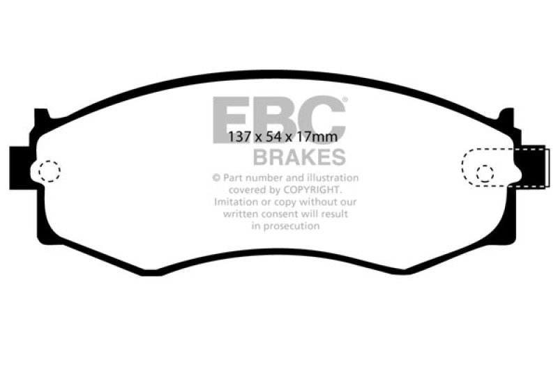 EBC Yellowstuff 240sx S13 / S14 (97-98) Front Brake Pads - Stock Calipers