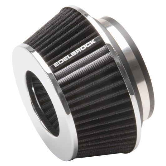 Edelbrock Air Filter - up to 340hp - Pro-Flo Series Conical 3.7in Blue/Chrome