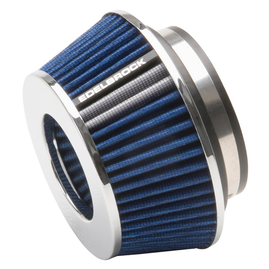 Edelbrock Air Filter - up to 340hp - Pro-Flo Series Conical 3.7in Blue/Chrome