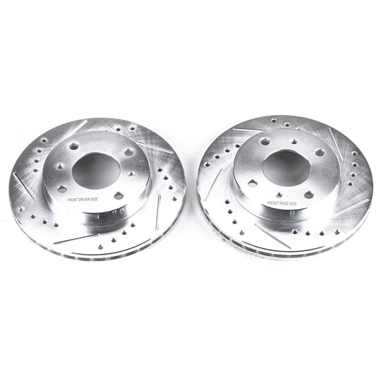 Power Stop 89-98 240SX Extreme Performance Drilled & Slotted Rotors - Front 4 Lug - Pair