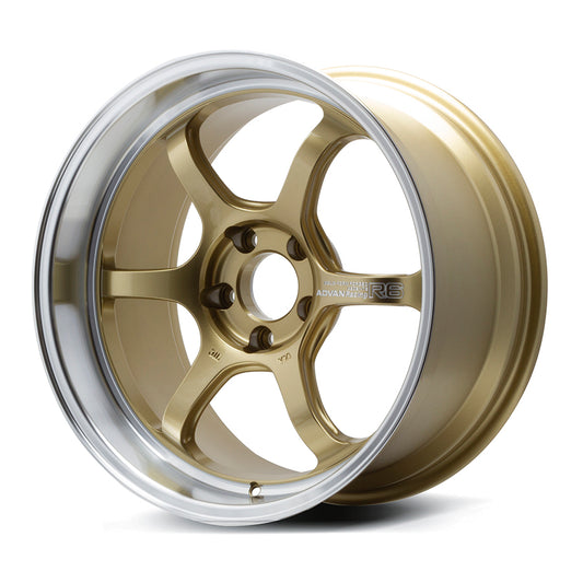Advan R6 18x10.5 +24 5x114.3 Machining & Racing Brass Gold Wheel