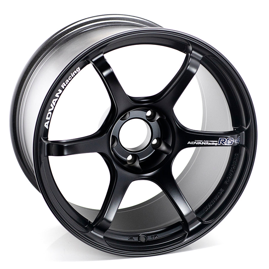 Advan RG-4 18x11 +15 5x114.3 Semi Gloss Black Wheel