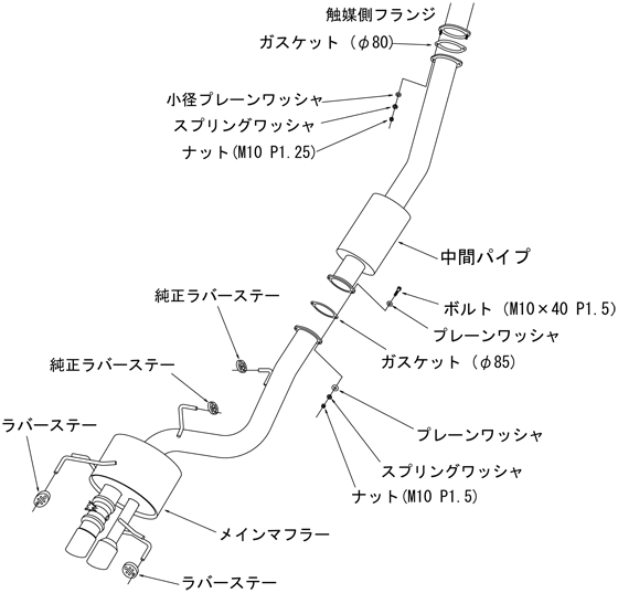 HKS 2sx Stage Exhaust System - Skyline GTR R34