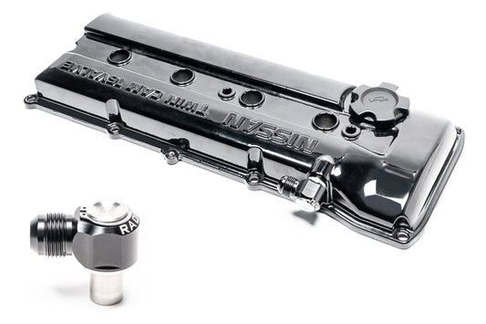 Radium Nissan KA24DE Valve Cover Intake 10AN Male Press-Fit Fitting